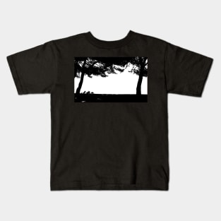 beach woodland Silhouette art Kids T-Shirt